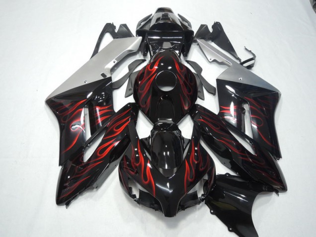 Kit Carenado Moto Honda CBR 1000 RR 2004-2005 - Negro Rojo Llama Kit Carenado Moto Honda CBR 1000 RR 2004-2005 - Negro Rojo Llama