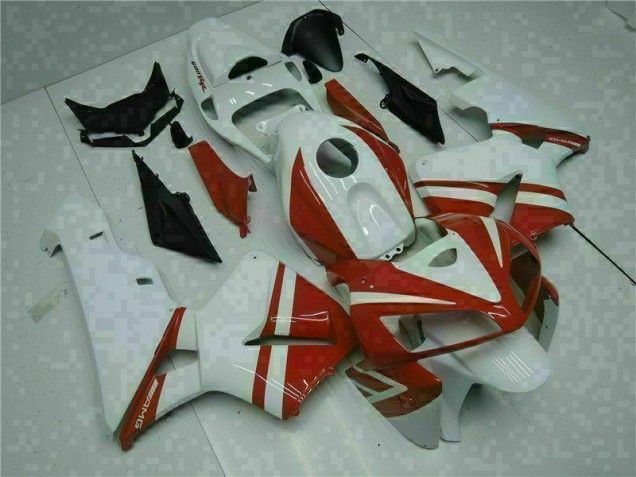 Kit Carenado Moto Honda CBR 600 RR 2005-2006 - Blanco Rojo Kit Carenado Moto Honda CBR 600 RR 2005-2006 - Blanco Rojo