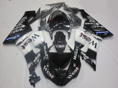 Kit Carenado Moto Kawasaki ZX6R 2005-2006 - Blanco Negro