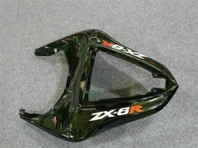 Kit Carenado Moto Kawasaki ZX6R 2007-2008 - Negro Rojo Llama Kit Carenado Moto Kawasaki ZX6R 2007-2008 - Negro Rojo Llama