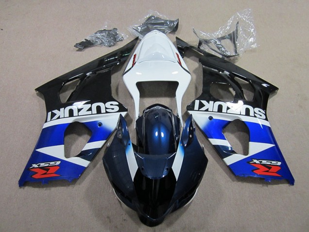 Kit Carenado Moto Suzuki GSXR 1000 K3 2003-2004 - Azul Blanco Calcomanía Kit Carenado Moto Suzuki GSXR 1000 K3 2003-2004 - Azul Blanco Calcomanía