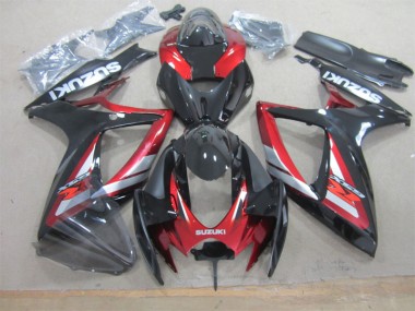 Kit Carenado Moto Suzuki GSXR 600 K6 2006-2007 - Negro Rojo