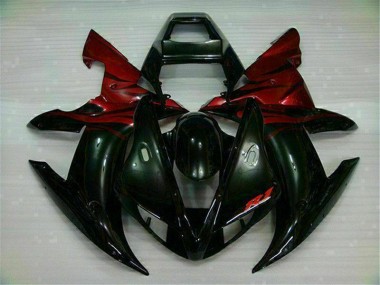 Kit Carenado Moto Yamaha R1 2002-2003 - Negro Rojo