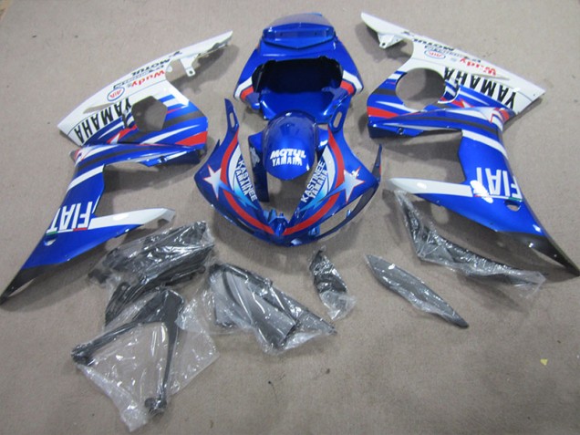 Kit Carenado Moto Yamaha R6 2003-2005 - Azul Blanco Motul Fiat Kit Carenado Moto Yamaha R6 2003-2005 - Azul Blanco Motul Fiat