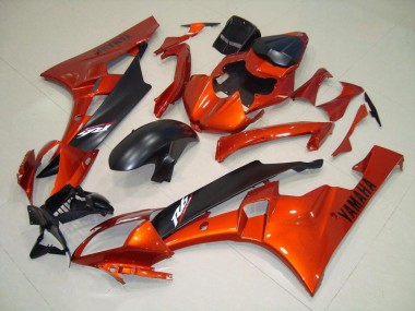 Kit Carenado Moto Yamaha R6 2006-2007 - Naranja Negro Mate