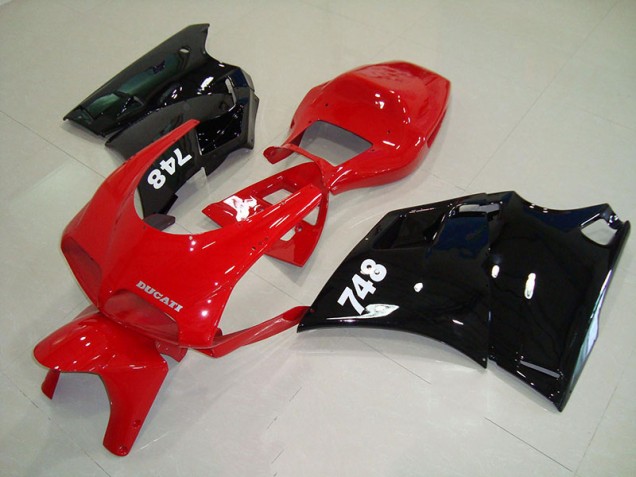 Kit Completo Carenado Moto Ducati 748 916 996 996S 1993-2005 - Rojo Negro Kit Completo Carenado Moto Ducati 748 916 996 996S 1993-2005 - Rojo Negro