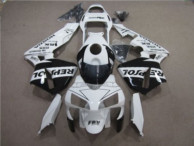 Kit Completo Carenado Moto Honda CBR 600 RR 2005-2006 - Blanco Negro Repsol