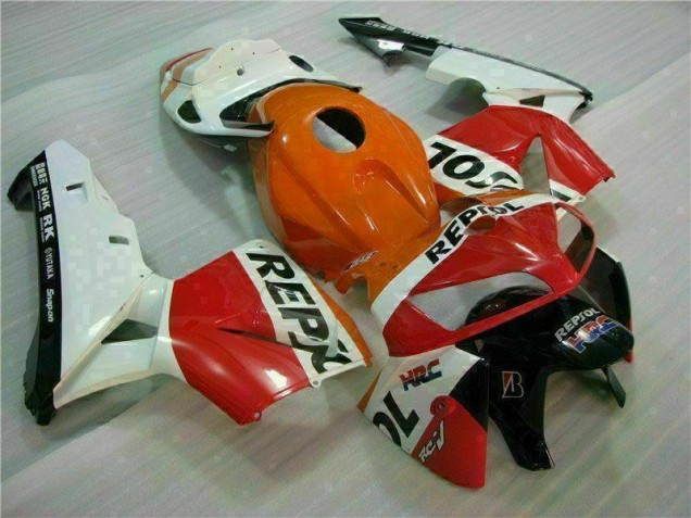 Kit Completo Carenado Moto Honda CBR 600 RR 2005-2006 - Naranja Negro Repsol Kit Completo Carenado Moto Honda CBR 600 RR 2005-2006 - Naranja Negro Repsol