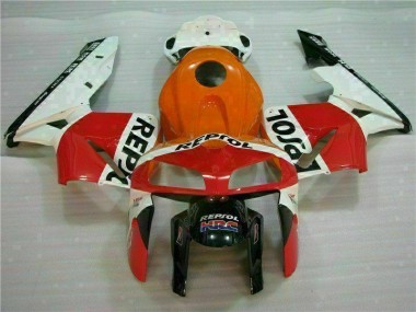 Kit Completo Carenado Moto Honda CBR 600 RR 2005-2006 - Naranja Negro Repsol