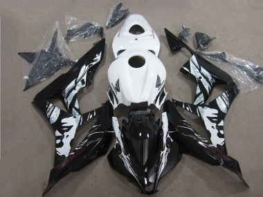 Kit Completo Carenado Moto Honda CBR 600 RR 2007-2008 - Negro Blanco
