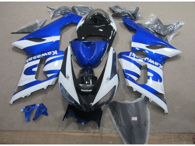 Kit Completo Carenado Moto Kawasaki ZX6R 2005-2006 - Azul Blanco
