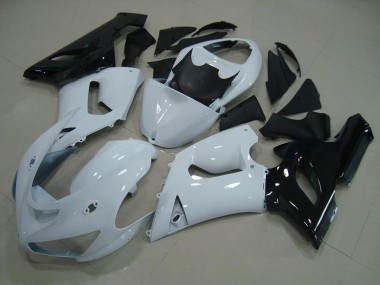 Kit Completo Carenado Moto Kawasaki ZX6R 2005-2006 - Blanco Negro