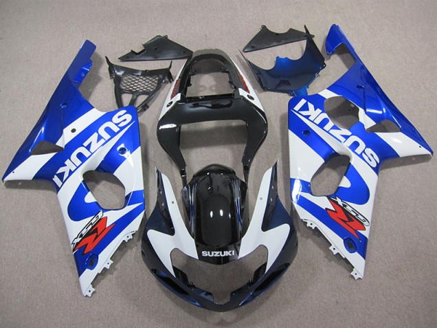 Kit Completo Carenado Moto Suzuki GSXR 1000 K1 2000-2002 - Azul Blanco Calcomanía Kit Completo Carenado Moto Suzuki GSXR 1000 K1 2000-2002 - Azul Blanco Calcomanía
