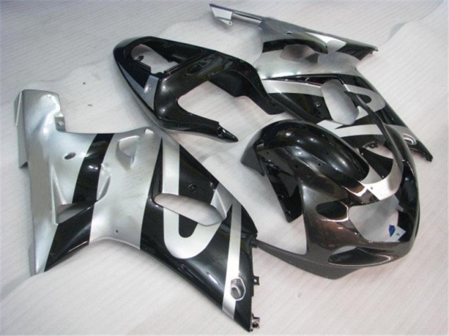 Kit Completo Carenado Moto Suzuki GSXR 600 / 750 K1 K2 K3 2001-2003 - Plata Negro Kit Completo Carenado Moto Suzuki GSXR 600 / 750 K1 K2 K3 2001-2003 - Plata Negro