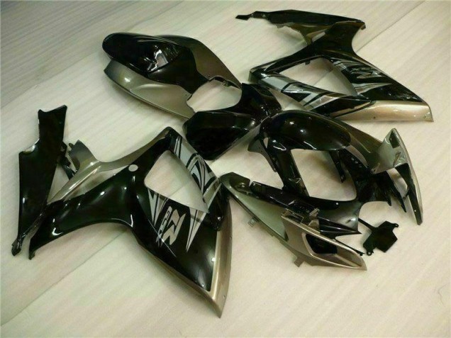 Kit Completo Carenado Moto Suzuki GSXR 600 / 750 K6 2006-2007 - Negro Gris Kit Completo Carenado Moto Suzuki GSXR 600 / 750 K6 2006-2007 - Negro Gris