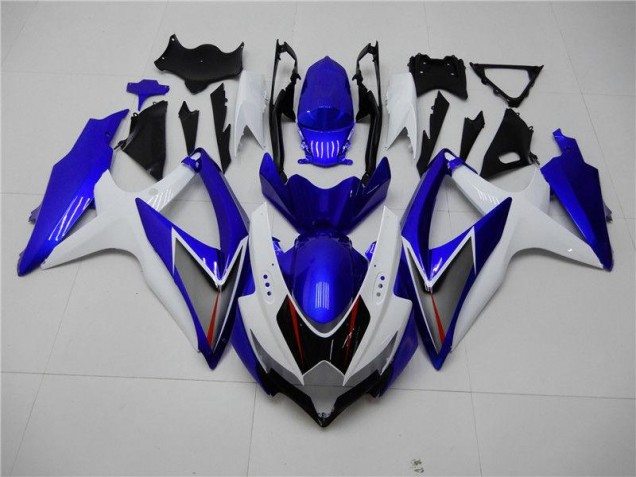 Kit Completo Carenado Moto Suzuki GSXR 600 / 750 K8 2008-2010 - Blanco Azul Kit Completo Carenado Moto Suzuki GSXR 600 / 750 K8 2008-2010 - Blanco Azul