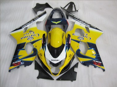 Kit Completo Carenado Moto Suzuki GSXR 600 K4 2004-2005 - Amarillo Azul Corona Extra