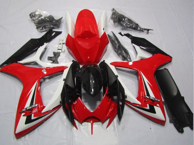 Kit Completo Carenado Moto Suzuki GSXR 600 K6 2006-2007 - Negro Rojo Kit Completo Carenado Moto Suzuki GSXR 600 K6 2006-2007 - Negro Rojo