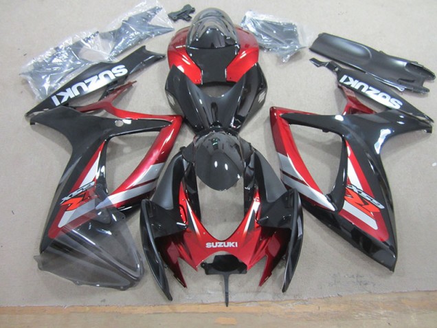 Kit Completo Carenado Moto Suzuki GSXR 750 K6 2006-2007 - Negro Rojo Kit Completo Carenado Moto Suzuki GSXR 750 K6 2006-2007 - Negro Rojo