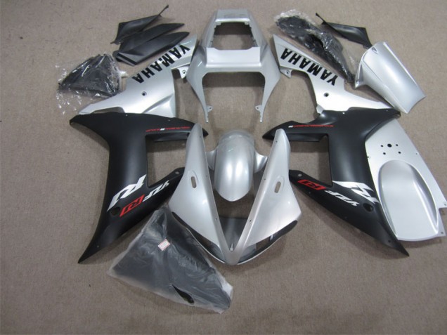 Kit Completo Carenado Moto Yamaha R1 2002-2003 - Negro Plata Kit Completo Carenado Moto Yamaha R1 2002-2003 - Negro Plata