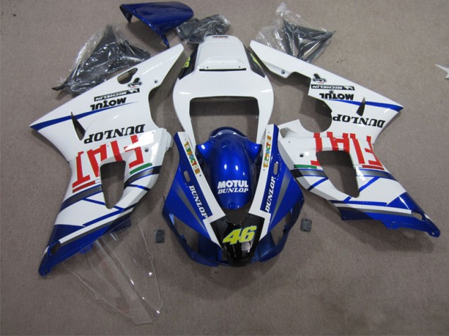 Kit Completo Carenado Moto Yamaha R1 2009-2011 - Azul Blanco Motul Dunlop 46 Kit Completo Carenado Moto Yamaha R1 2009-2011 - Azul Blanco Motul Dunlop 46