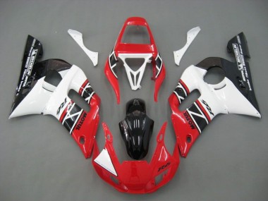 Kit Completo Carenado Moto Yamaha R6 1998-2002 - Rojo Blanco Negro