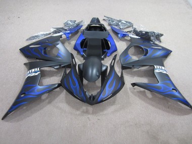 Kit Completo Carenado Moto Yamaha R6 2003-2005 - Llama azul negra