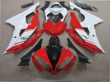 Kit Completo Carenado Moto Yamaha R6 2008-2016 - Rojo Blanco Negro