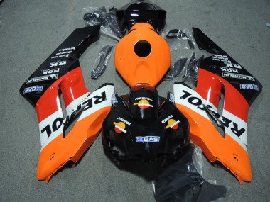 Kits ABS Carenado Motocicleta Honda CBR 1000 RR 2004-2005 - Negro Naranja Repsol