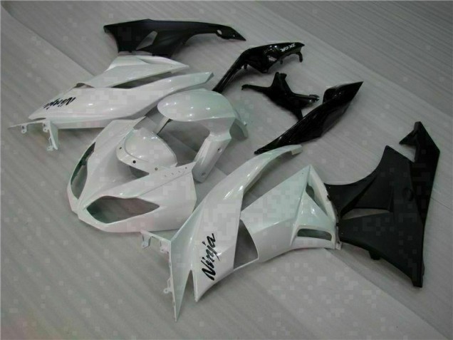 Kits ABS Carenado Motocicleta Kawasaki ZX6R 2009-2012 - Blanco Negro Kits ABS Carenado Motocicleta Kawasaki ZX6R 2009-2012 - Blanco Negro