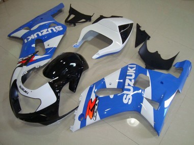 Kits ABS Carenado Motocicleta Suzuki GSXR 750 K1 K2 K3 2001-2003 - Azul Blanco