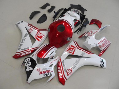Kits Carenado Moto Honda CBR 1000 RR 2008-2011 - Blanco Rojo HARC Pro PIAA 634