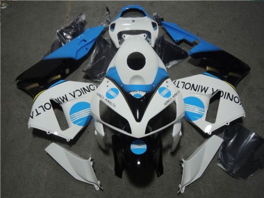 Kits Carenado Moto Honda CBR 600 RR 2005-2006 - Blanco Azul Konica Minolta