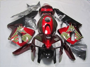 Kits Carenado Moto Honda CBR 600 RR 2005-2006 - Negro Rojo