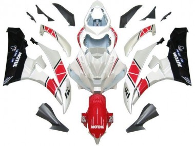 Kits Carenado Moto Yamaha R6 2006-2007 - Blanco Rojo Negro