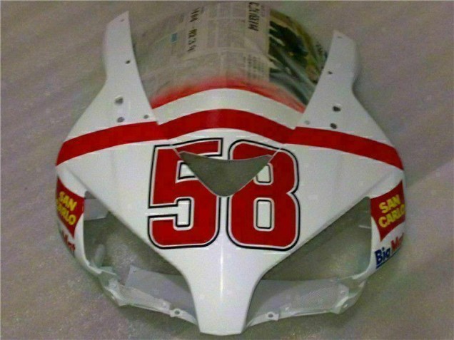 Kits Completo Carenado Moto ABS Honda CBR 1000 RR 2004-2005 - Blanco Rojo Kits Completo Carenado Moto ABS Honda CBR 1000 RR 2004-2005 - Blanco Rojo