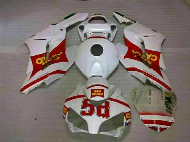 Kits Completo Carenado Moto ABS Honda CBR 1000 RR 2004-2005 - Blanco Rojo Kits Completo Carenado Moto ABS Honda CBR 1000 RR 2004-2005 - Blanco Rojo