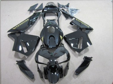 Kits Completo Carenado Moto ABS Honda CBR 600 RR 2003-2004 - Negro Oro Calcomanías