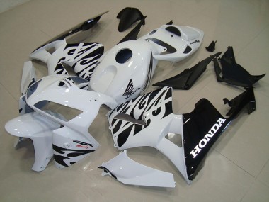 Kits Completo Carenado Moto ABS Honda CBR 600 RR 2005-2006 - Blanco Negro