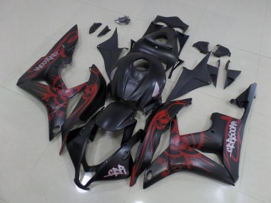 Kits Completo Carenado Moto ABS Honda CBR 600 RR 2007-2008 - Negro Rojo