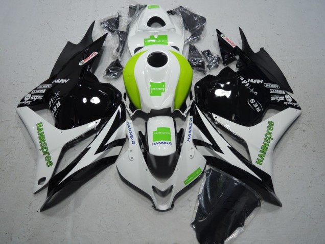 Kits Completo Carenado Moto ABS Honda CBR 600 RR 2009-2012 - Negro Blanco Verde Hannspree Kits Completo Carenado Moto ABS Honda CBR 600 RR 2009-2012 - Negro Blanco Verde Hannspree