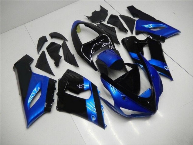 Kits Completo Carenado Moto ABS Kawasaki ZX6R 2005-2006 - Azul Negro Kits Completo Carenado Moto ABS Kawasaki ZX6R 2005-2006 - Azul Negro