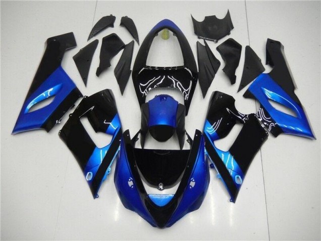 Kits Completo Carenado Moto ABS Kawasaki ZX6R 2005-2006 - Azul Negro Kits Completo Carenado Moto ABS Kawasaki ZX6R 2005-2006 - Azul Negro