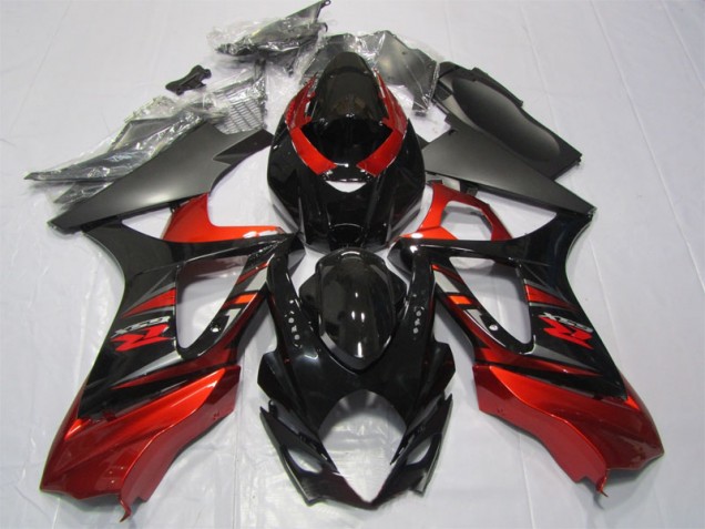 Kits Completo Carenado Moto ABS Suzuki GSXR 1000 K7 2007-2008 - Negro Rojo Kits Completo Carenado Moto ABS Suzuki GSXR 1000 K7 2007-2008 - Negro Rojo