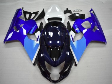 Kits Completo Carenado Moto ABS Suzuki GSXR 600 / 750 K4 2004-2005 - Azul Blanco