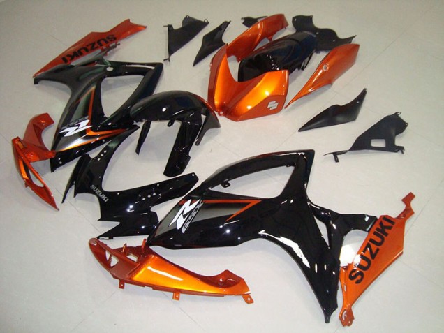 Kits Completo Carenado Moto ABS Suzuki GSXR 750 K6 2006-2007 - Negro Naranja Kits Completo Carenado Moto ABS Suzuki GSXR 750 K6 2006-2007 - Negro Naranja