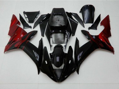 Kits Completo Carenado Moto ABS Yamaha R1 2002-2003 - Negro Rojo