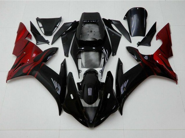Kits Completo Carenado Moto ABS Yamaha R1 2002-2003 - Negro Rojo Kits Completo Carenado Moto ABS Yamaha R1 2002-2003 - Negro Rojo