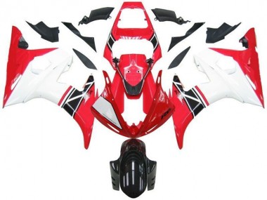 Kits Completo Carenado Moto ABS Yamaha R6 2003-2005 - Rojo Blanco Negro