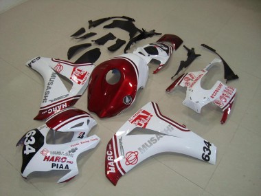 Kits Completo Carenado Moto Honda CBR 1000 RR 2008-2011 - Blanco Rojo HARC Pro PIAA 634